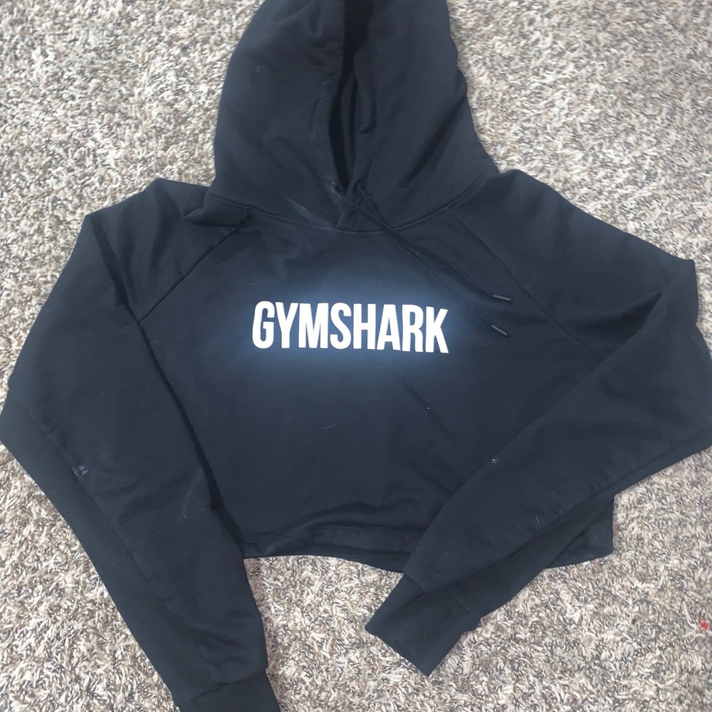 Gym shark crop hoodie